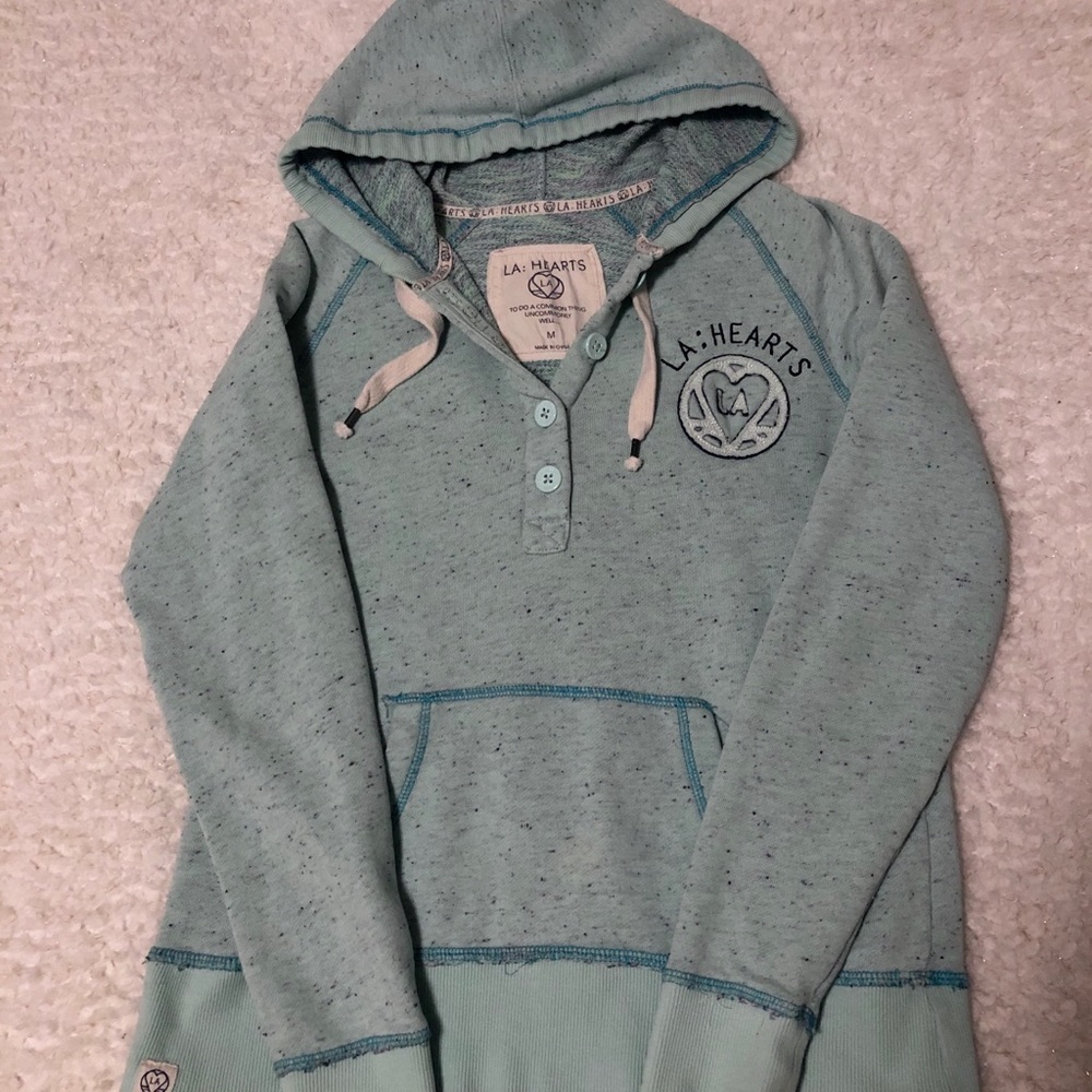 Mint Pullover Hooded Sweatshirt